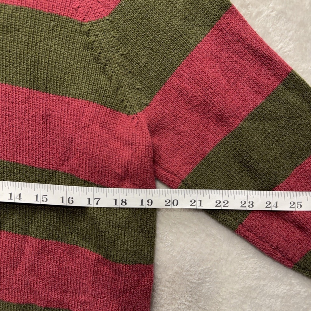 Nightmare On Elm Street Freddy Krueger Striped V Neck Sweater Mens Large Horror - Picture 9 of 10